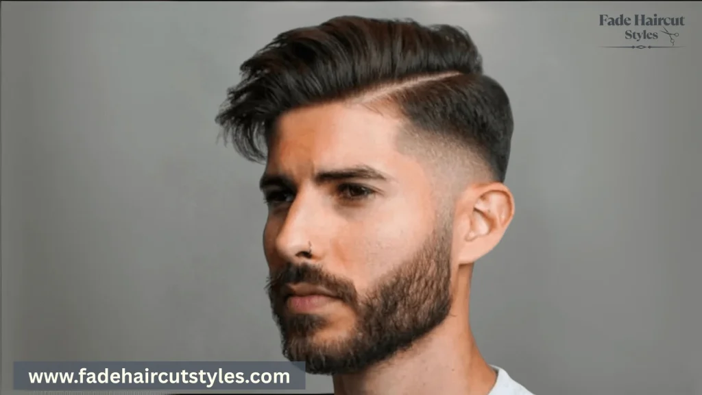 comb over temple fade
