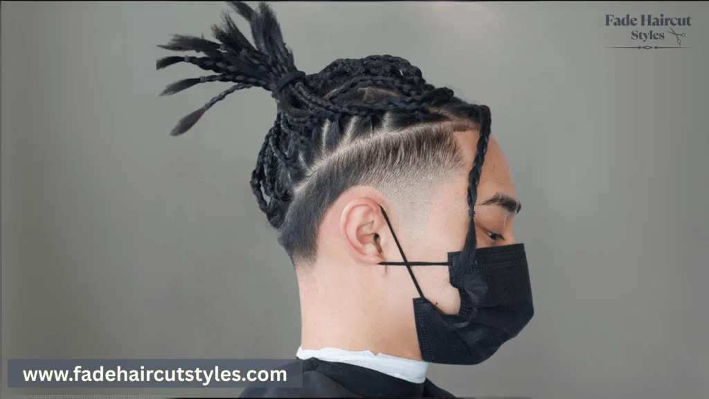 temple fade with braids