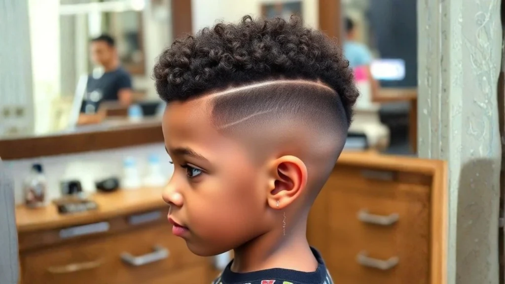 trendy fade haircut for kids